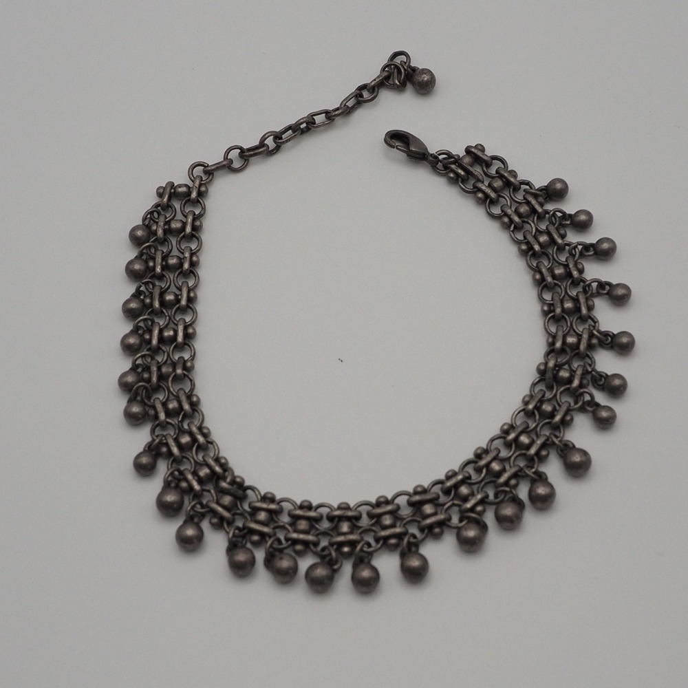 Avon Ankle Bracelet Ball Charm Dangle Fringe Bead Panel Link Vintage Statement